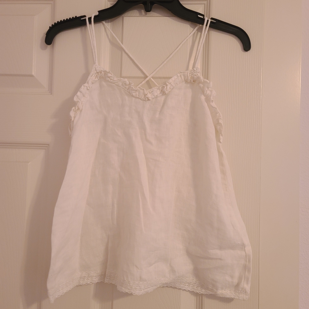 Zara Cream Lace Detail Top - Picture 3 of 5